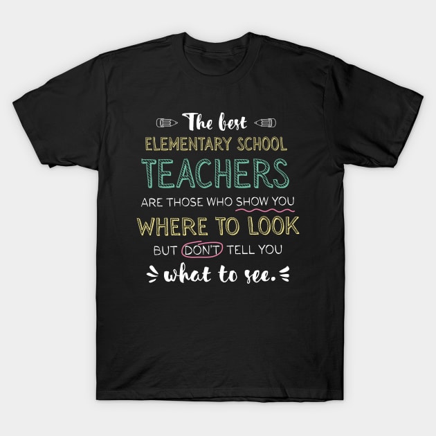 The best Elementary School Teachers Appreciation Gifts - Quote Show you where to look T-Shirt by BetterManufaktur